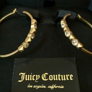 JUICY COUTURE Golden Hoop CZ Earrings